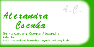 alexandra csenka business card